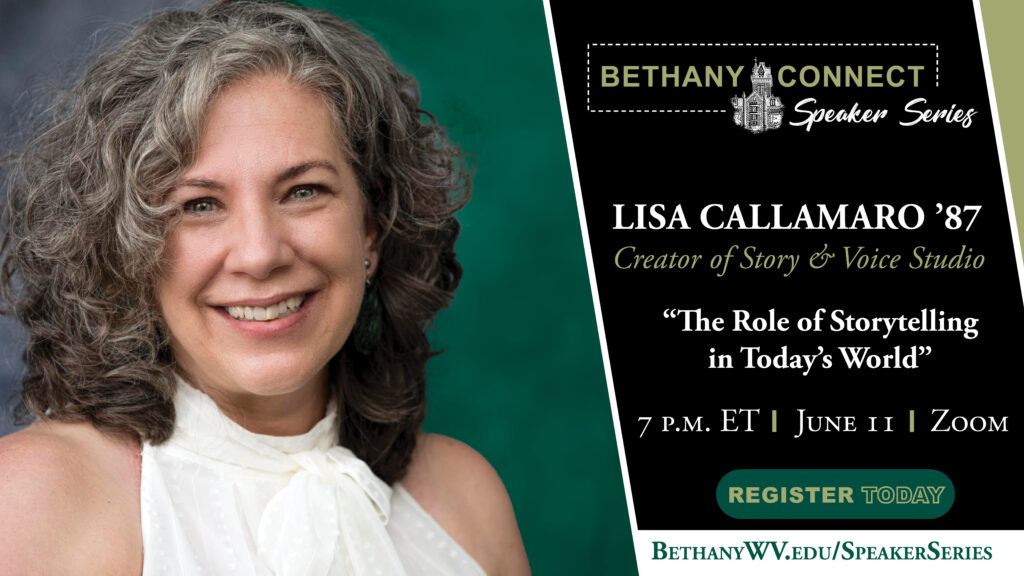 Bethany Connect Speaker Series will feature Lisa Callamaro on June 11 at 7 p.m. Register today to join us via Zoom!